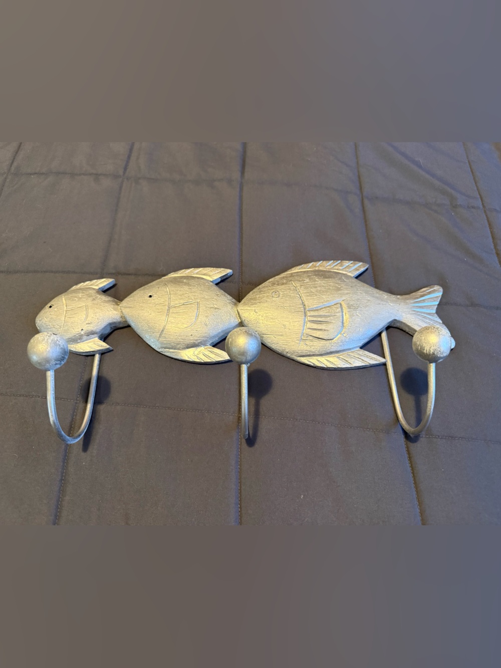 Decorative Fish Wall Hook - Gray Fish Design